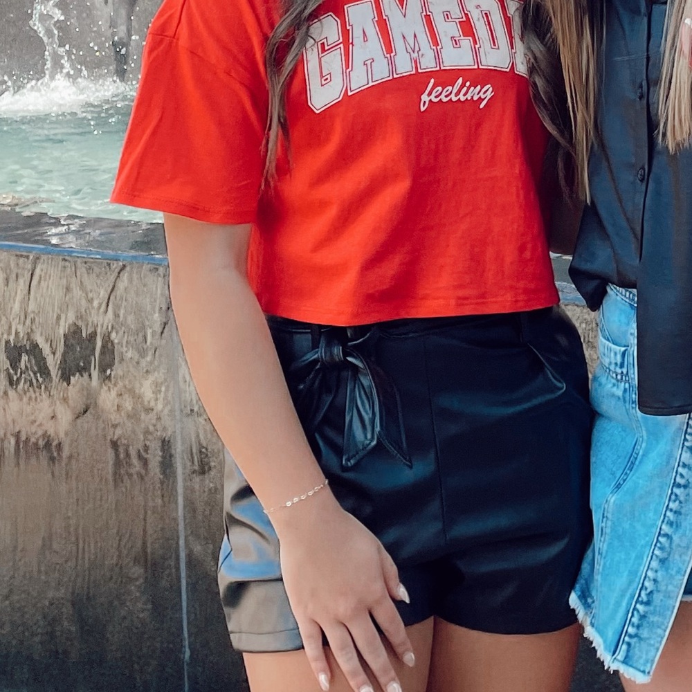 Black Leather Shorts